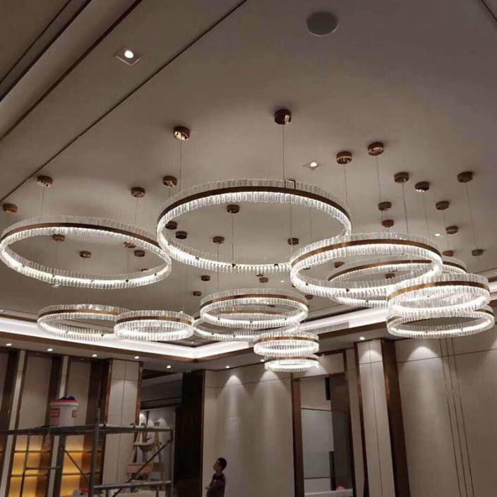 酒店大堂燈飾，源頭酒店燈廠定制