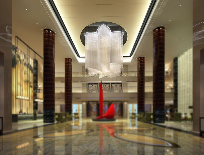 酒店大吊燈價格，一站式酒店藝術吊燈廠家直供